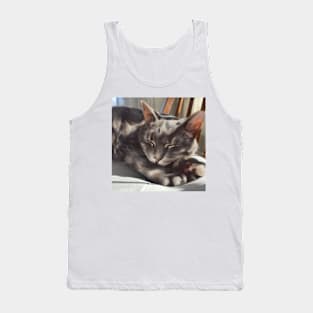 Sleeping Kitty Cat Tank Top